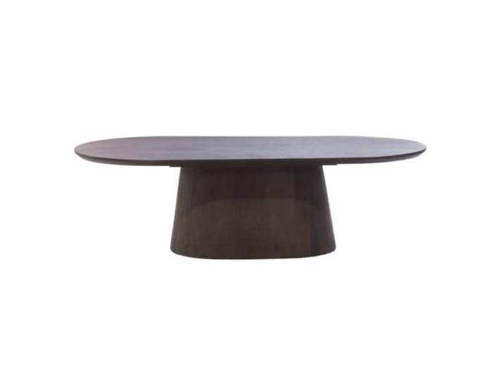 Giga Meubel Couchtisch Stijn Oval Mangoholz Walnussoptik 130 cm