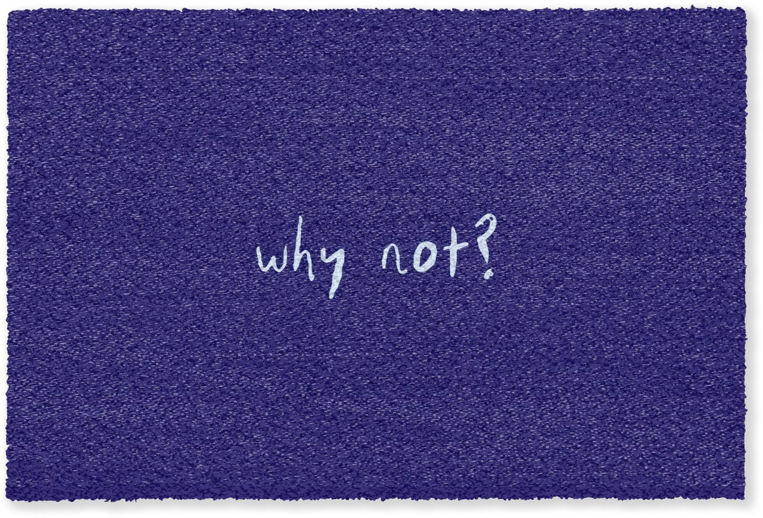 MuchoWow Deurmat Why not - Blauw - Handgeschreven - B/D: 180 x 120 cm