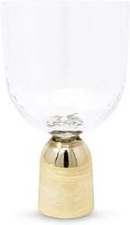 Vivience Hammered Water Glasses On Gold Pedestal, Set of 6