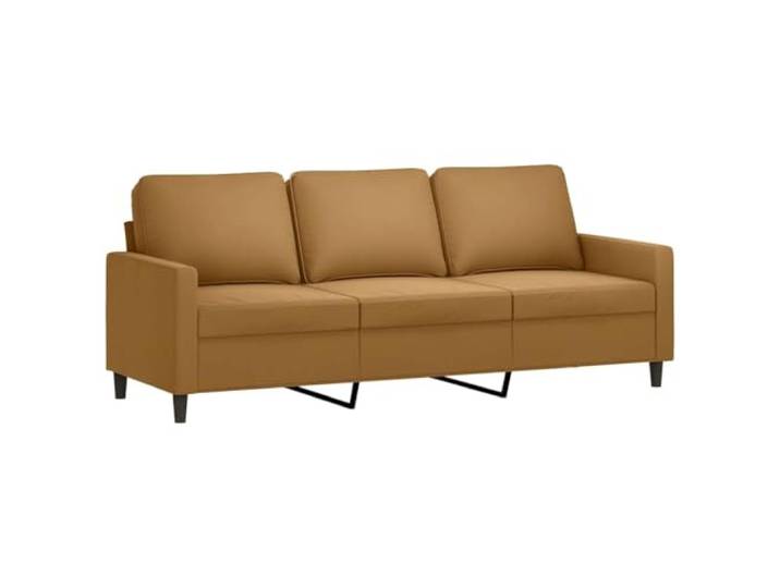 RJPLMFV 3-Sitzer-Sofa, Velours, 180 cm, Braun Robuster Metallrahmen, gepolsterte Sitzfläche, modernes Design, max. Belastung 110 kg/Sitzfläche