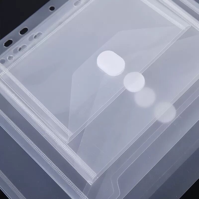 INF Sacs de rangement transparents pour fichiers A5 (7 trous)