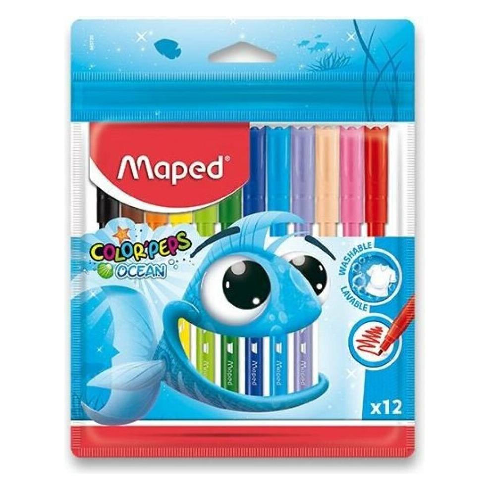 Maped Filzstifte Ocean 12 Stück Im Etui (12x) (25663)