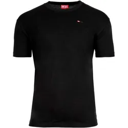 DIESEL Herren T-Shirt - T-NORM-MICRODIV, Rundhals, Baumwolle, einfarbig Schwarz / XL