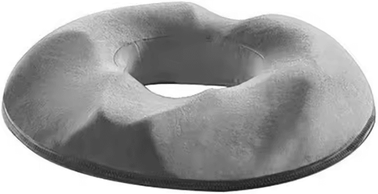 Inspire Essentials Orthopedic Donut Pillow Seat Cushion With Memory Foam For Tailbone And Hemorrhoid Relief gray
