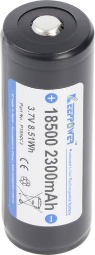 Keeppower Spezial-Akku 18500 Li-Ion 3.7V 2300 mAh 1St.