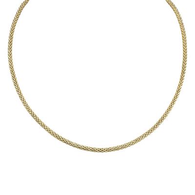 Collierkettchen CELESTA, gold (gelb), Halsketten, Damen, 45cm, Silber 925 (Sterlingsilber), L: 42, glänzend