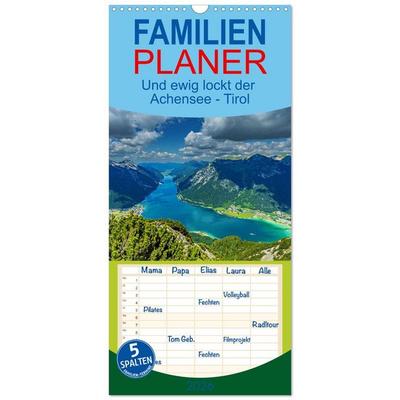 Familienplaner 2026 - Und ewig lockt der Achensee - Tirol mit 5 Spalten (Wandkalender, 21 x 45 cm) CALVENDO