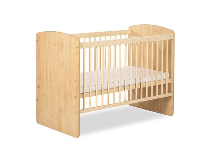 KMbaby Kinderbett K2 aus Naturholz 120×60 cm – Gitterbett (EN 716) – Höhenverstellbar, stabil & sicher