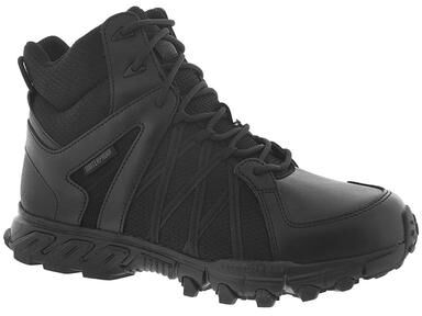 "Reebok Work Trailgrip Tactical 6"" WP Side Zip - Mens 10 Black Boot Medium"