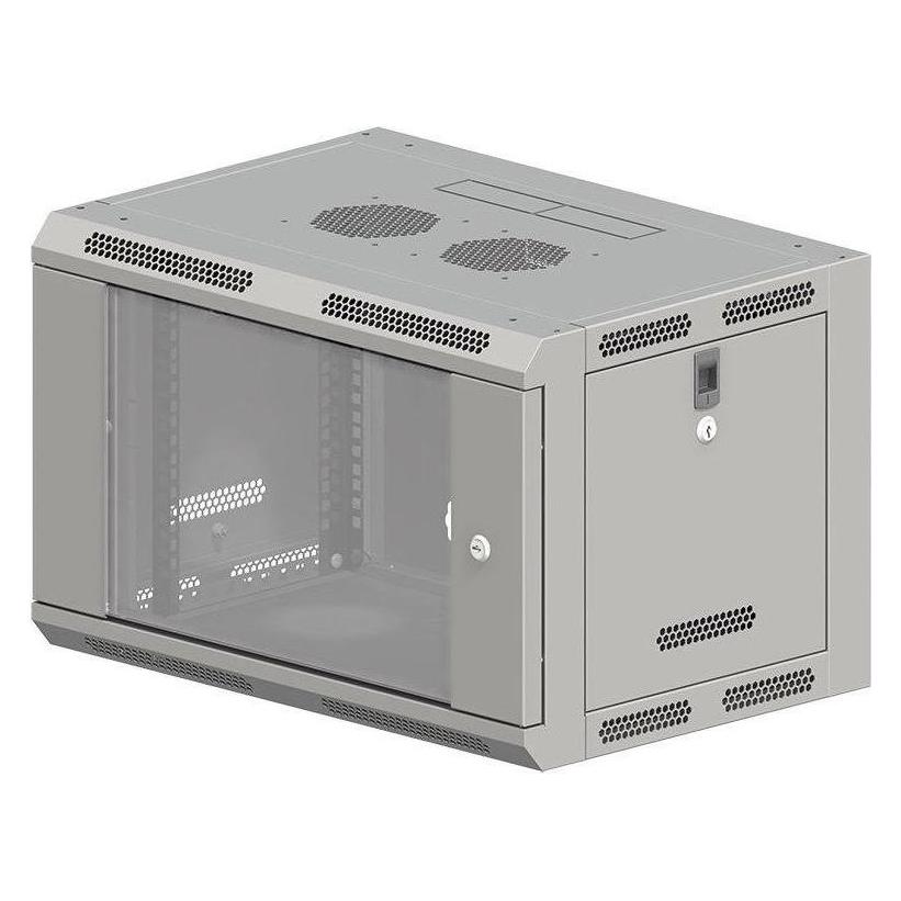 Alantec SW-9U-600-600-N-DSJ-OP-RP-B-S Rack Wandmontiertes Regal 19 9U 600 mm Grau (19 Zoll Rack) (SW-9U-600-600-N-DSJ-OP-RP-B-S)