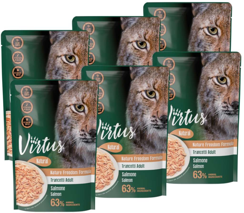 Virtus Cat Natural Busta Multipack 6X70G SALMONE