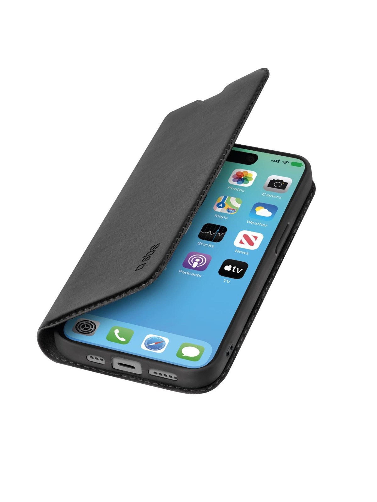 SBS Book Wallet Lite Case for iPhone 15 Pro - Black