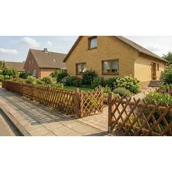 Jägerzaun Einzeltor 100 x 100 cm – Zauntür aus Kiefer/Fichte, braun – klassische Gartenpforte mit Rautenmuster – Eingang für Gartenanlagen