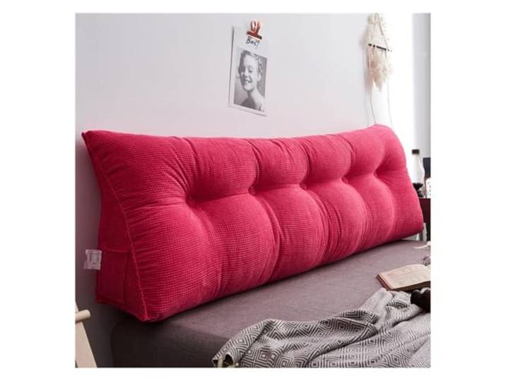 ObaBO Lesekissen Für Bett Und Sofa Cozy Rückenkissen, Lesekissen,Rückenlehne Keilkissen Kopfteil Lesekissen Sofa Lendenwirbelkissen,Pink-200x25x50cm