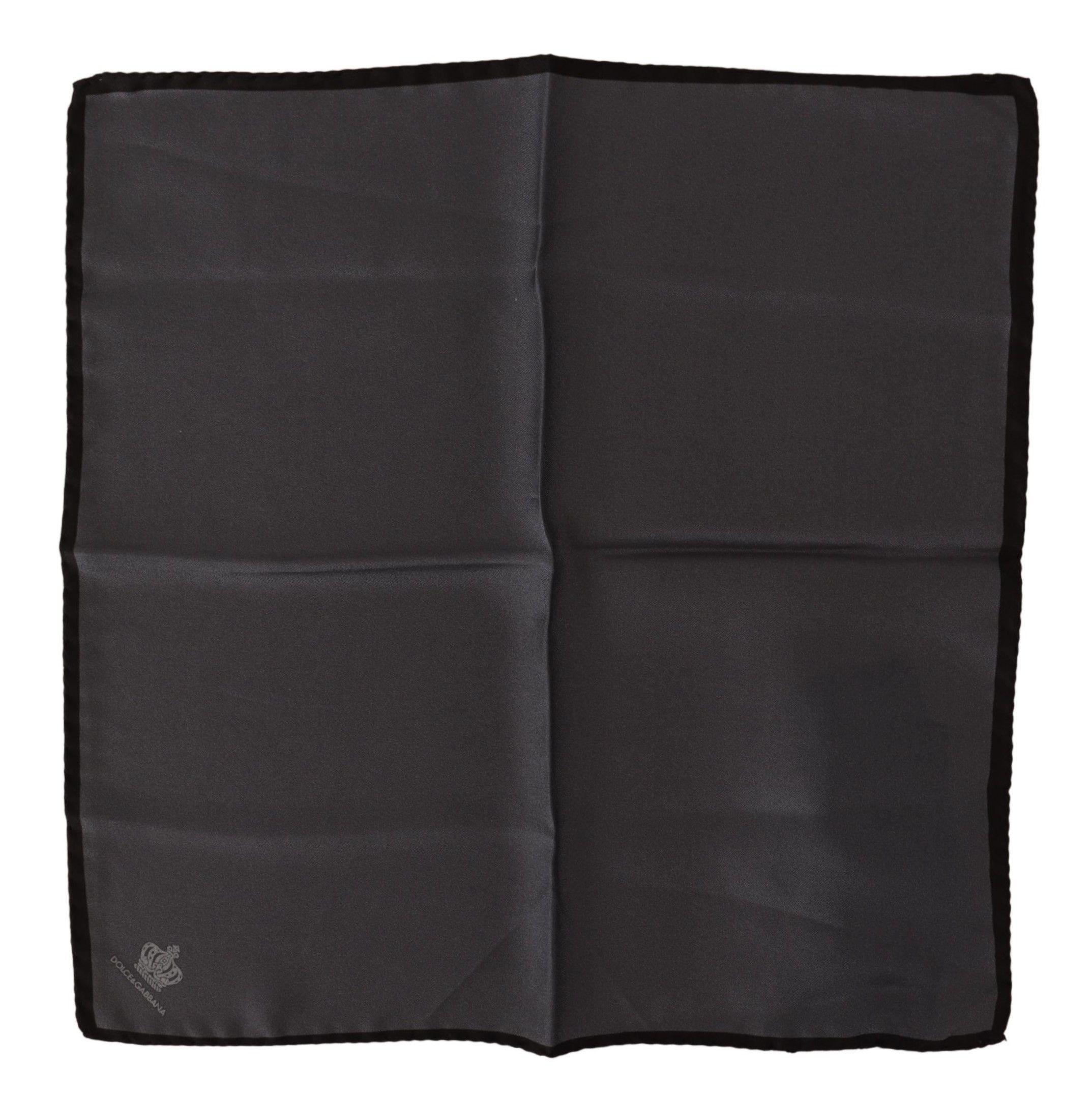 Dolce & Gabbana Gray 100% Silk Square heren grijs 100% zijde vierkante heren zakdoek