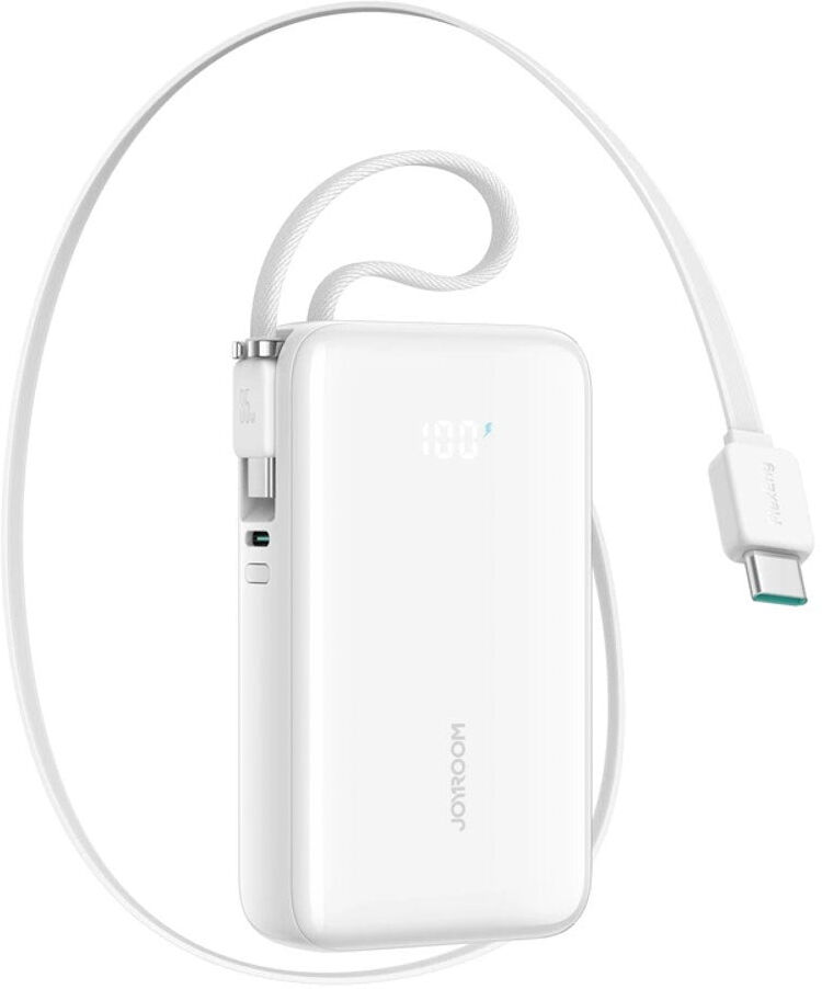 Joyroom JR-PR2 PowerBank m. 2x USB-C Kabel - 35W / 10.000 mAh - Hvid