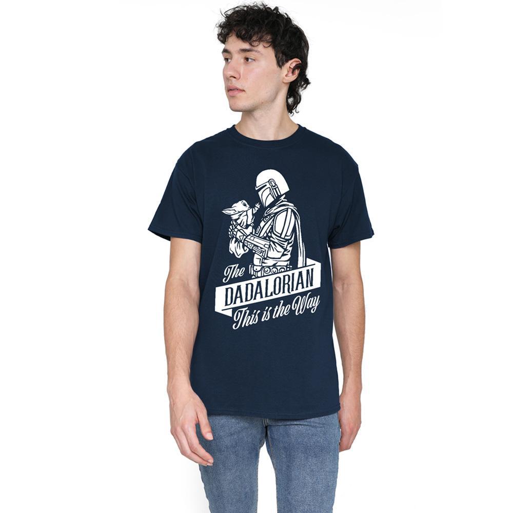 Star Wars Heren Dadalorian Star Wars: The Mandalorian Vaderdag T-Shirt (Marine)