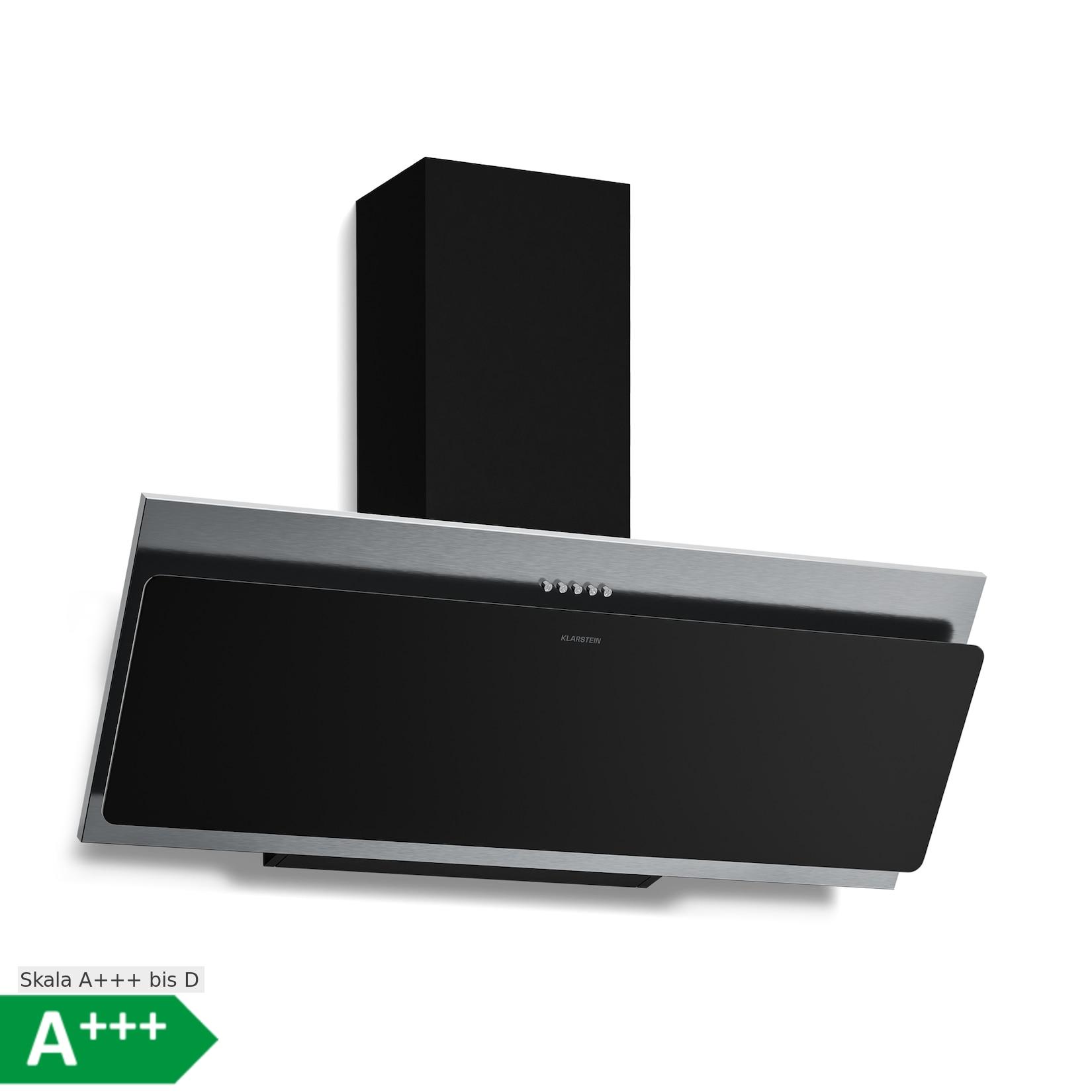 Alessia Kopffreihaube Abluft- und Umluftmodus Edelstahl 417 m³/h 90 cm