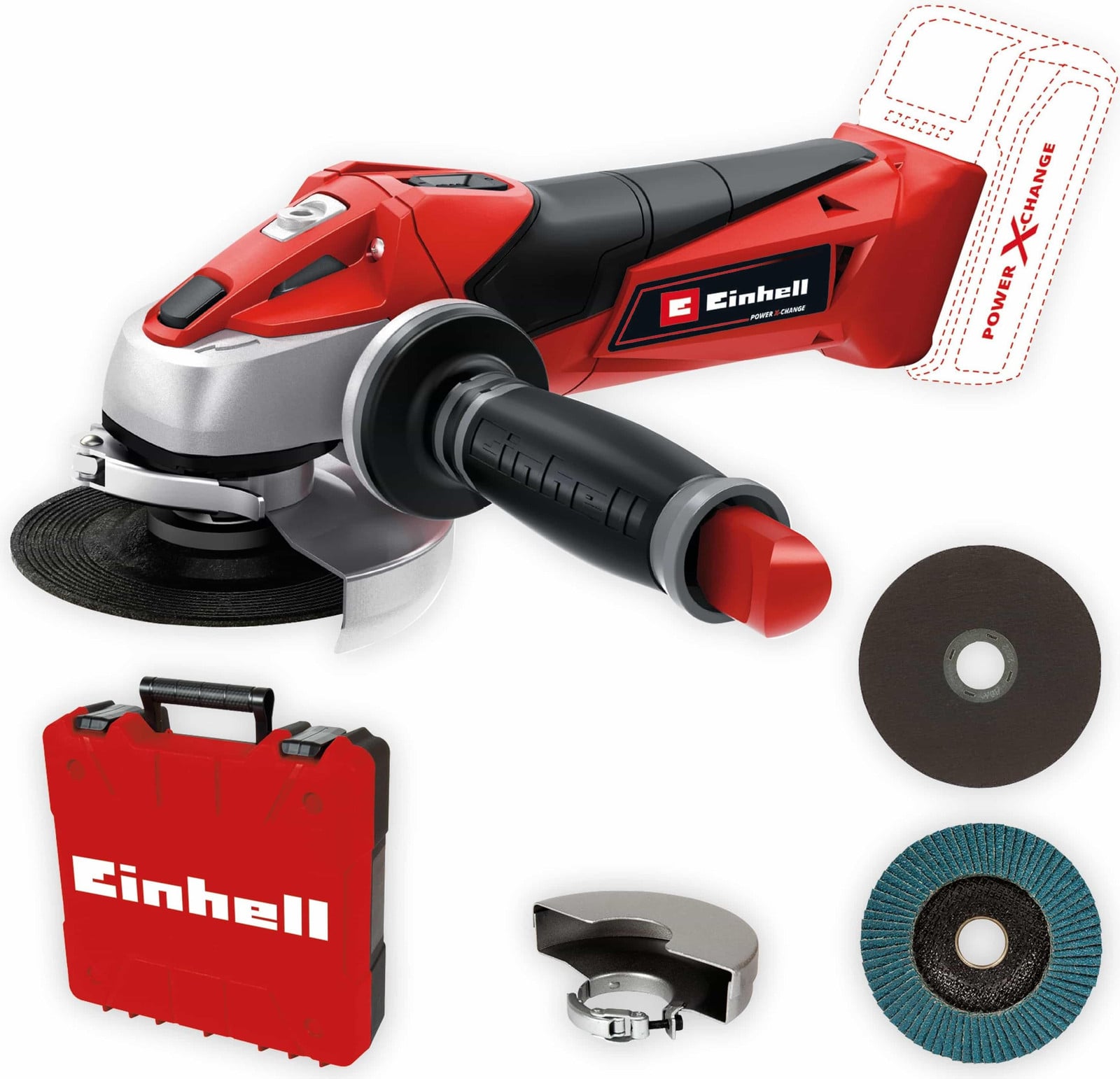 Einhell TE-AG 18/115 Li Solo Accu-haakse slijpmachine