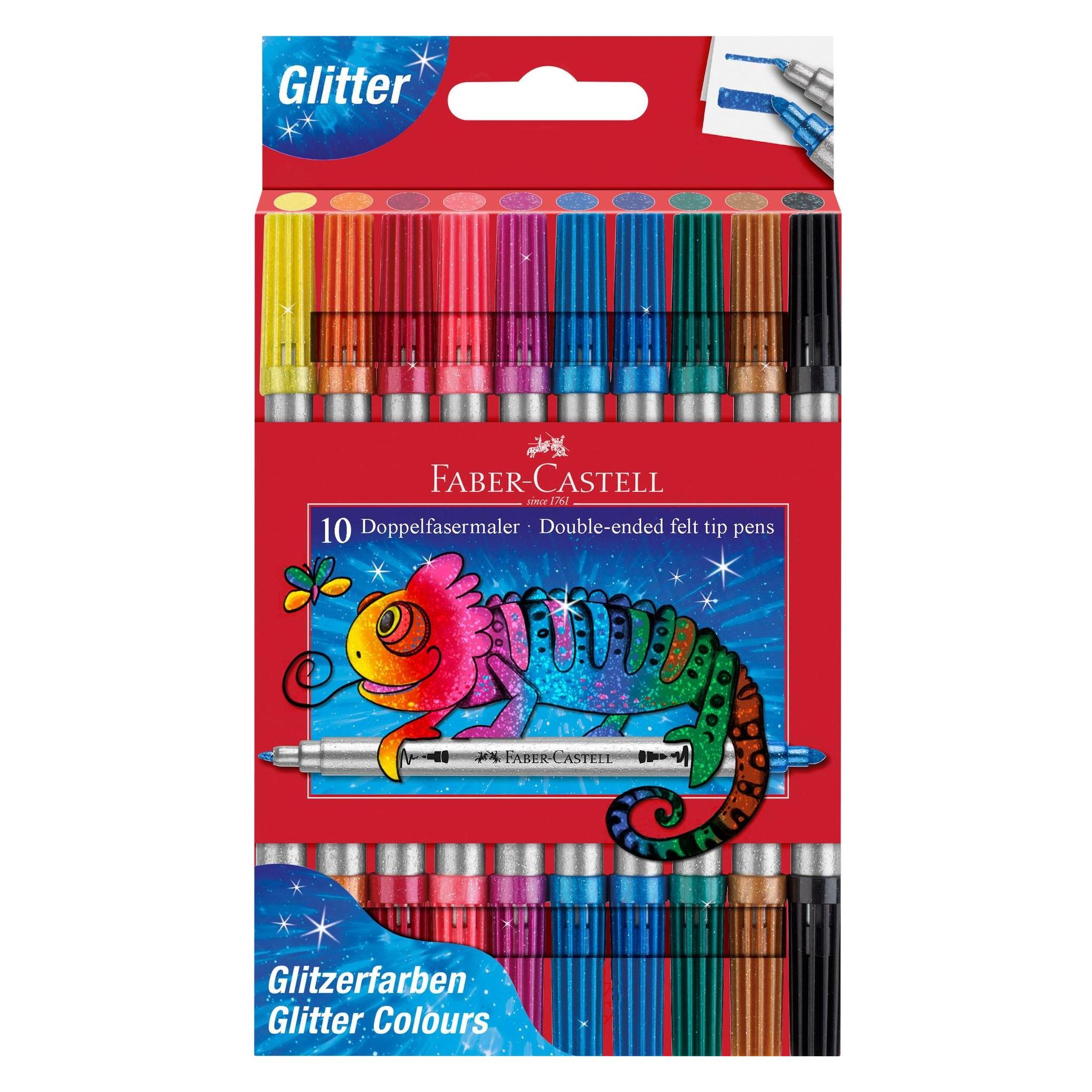 Faber-Castell Doppelfasermaler Glitzer 10er Etui (10x) (151107)