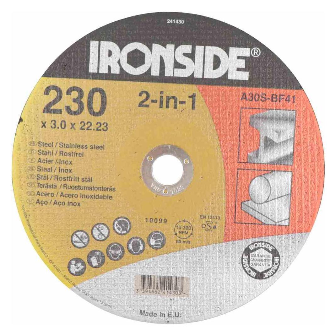 Ironside Trennscheibe für Metall 230 x 3,2 mm Bohrung 22mm (241430)