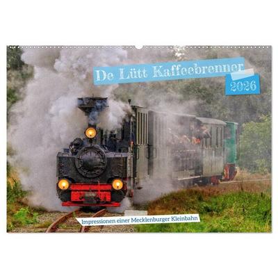 De Lütt Kaffeebrenner – Impressionen einer Mecklenburger Kleinbahn (Wandkalender 2026 DIN A2 quer), CALVENDO Monatskalender