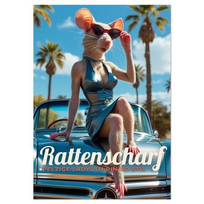 Rattenscharf – Pelzige Ladys im Pin-up-Stil (Wandkalender 2026 DIN A4 hoch), CALVENDO Monatskalender