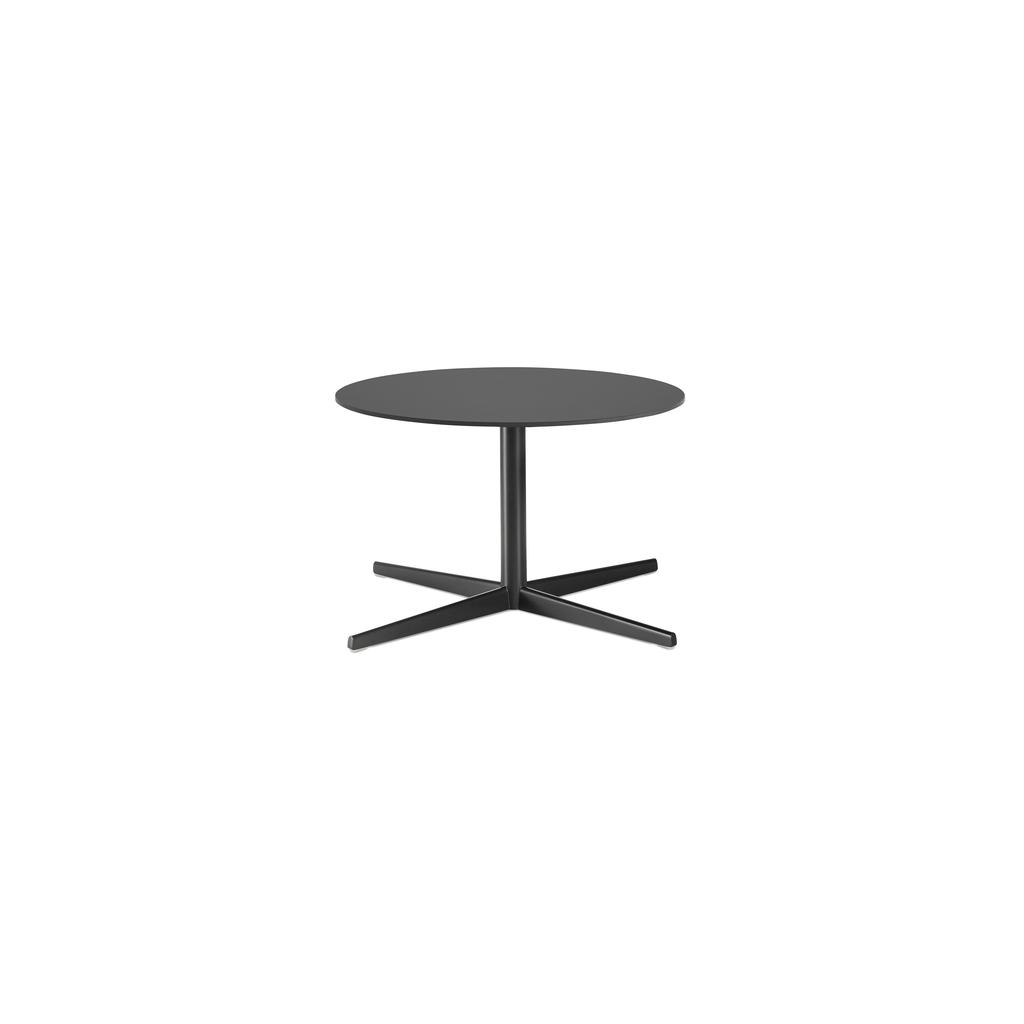 Lapalma Auki Outdoor Loungetisch (Ø 60cm, schwarz lackiert, HPL Fenix schwarz) Ø 60cm | schwarz lackiert | HPL Fenix schwarz EP1505+EP81HFN