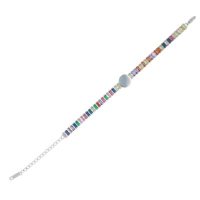 Armband ADELIA´S "Armband aus Edelstahl mit Zirkonia 16,5 cm", silber, Armbänder, Damen, 16cm, Edelstahl, Armband, Schöne Geschenkidee zum Jubiläum