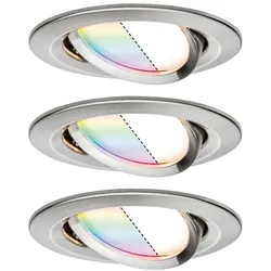 Paulmann Preisattraktives Starterset Smart Home smik Gateway mit Wandtaster + LED Einbauleuchte Nova Plus Coin Basisset schwenkbar RGBW 5181