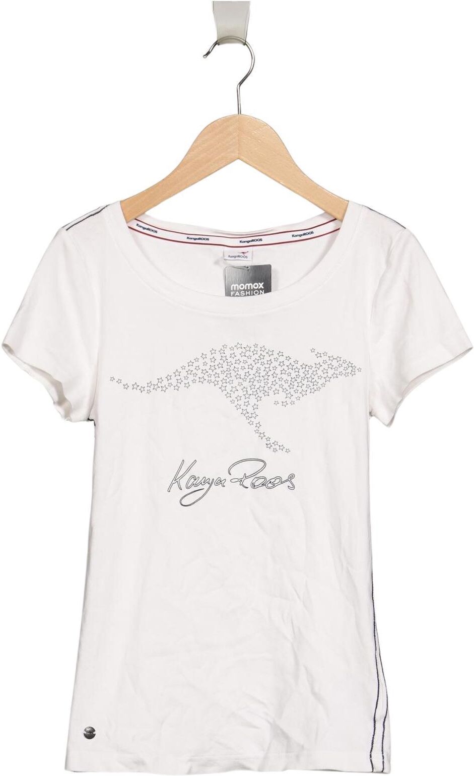 KangaROOS Damen T-Shirt, Weiß, Gr. EU 36, Baumwolle - Second Hand