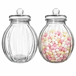 2er Set Vintage Bonbonglas 5,2L mit Deckel aus Glas - 23467584*****Standort: Teile-Regal 7