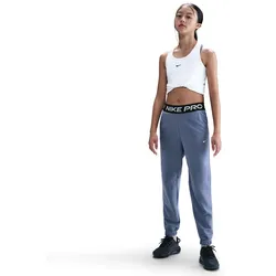 NIKE Pro Dri-FIT Fleece Jogginghose Mädchen 499 - world indigo/world indigo/black/white L (146-156 cm)