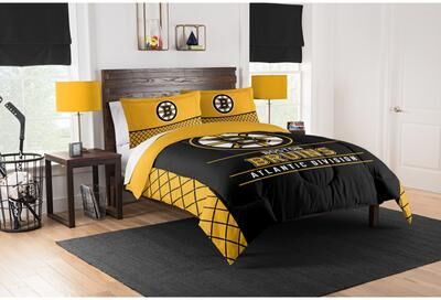 Northwest NHL Boston Bruins Draft 3 Piece King Comforter Set