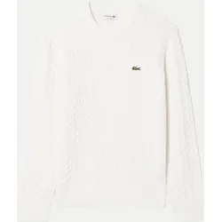 Pullover mit Zopfmuster Weiß XL