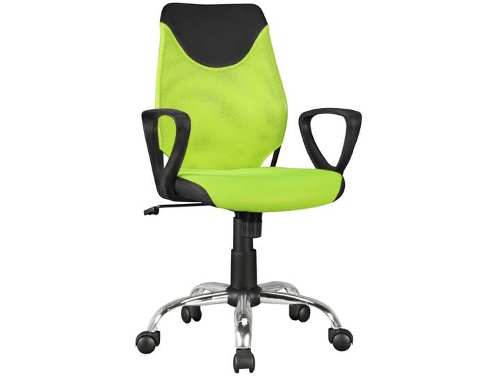 Chaise de bureau réglable en hauteur en tissu, vert