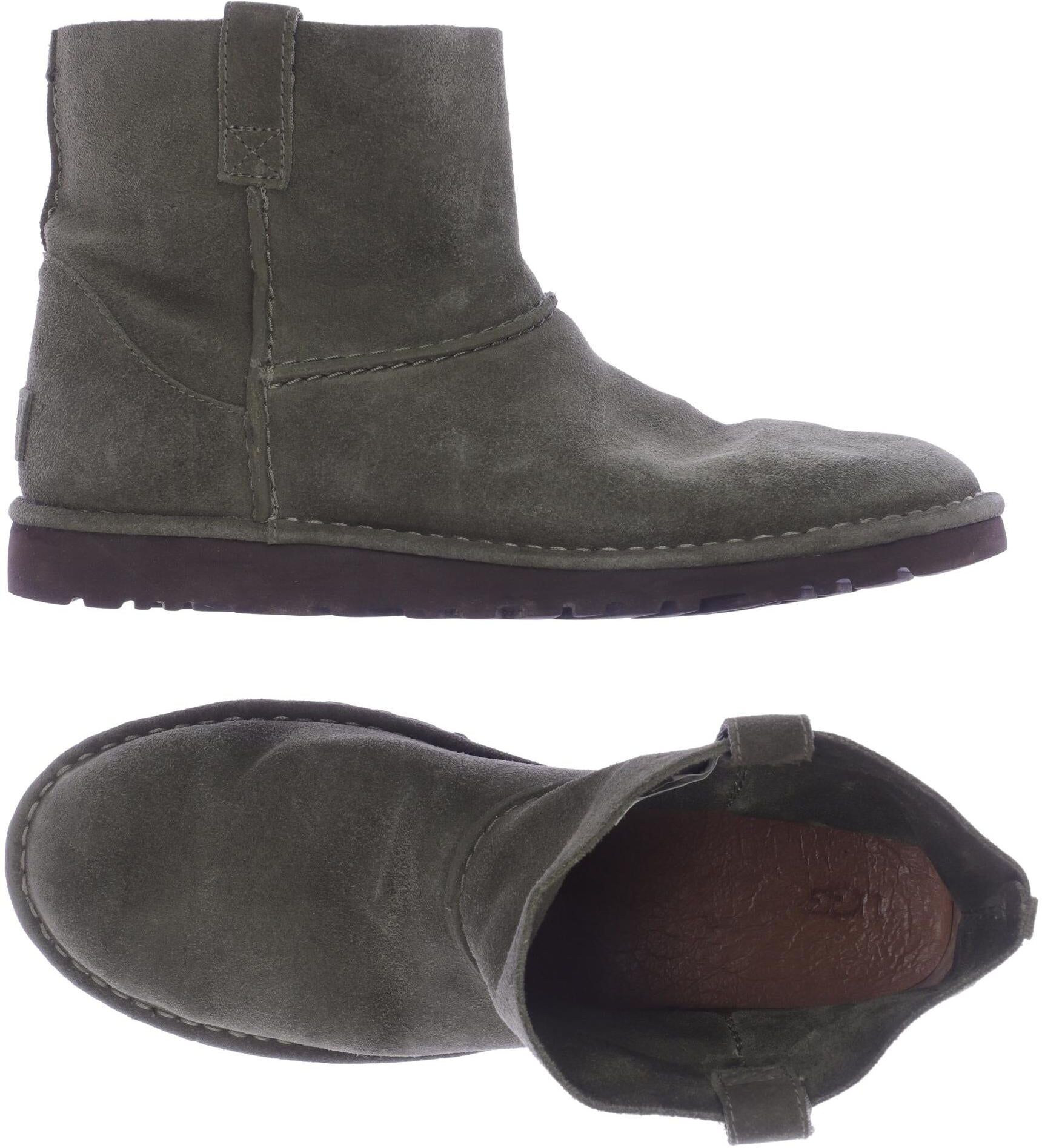 UGG Damen Stiefelette, Grün, Gr. EU 41, Leder - Second Hand