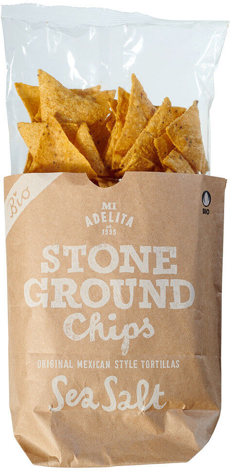 MI ADELITA Stone Ground Organic Tortilla Chips Sea Salt 150g