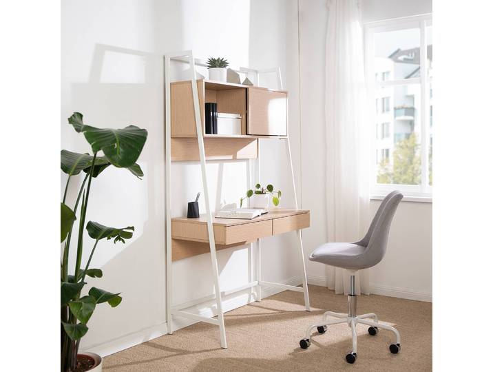 Schreibtischregal Nova 100 x 180 x 48cm Braun/Eiche Dekor/Weiß