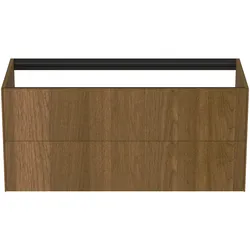 Ideal Standard Waschtischunterschrank Conca, 2 Auszüge, ohne Platte, Walnuss Dunkel