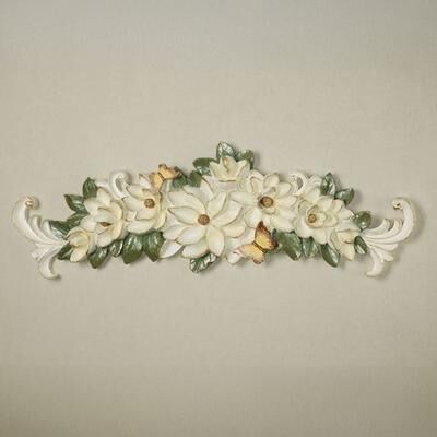 Touch of Class Sweet Magnolia Wall Topper Ivory , Ivory