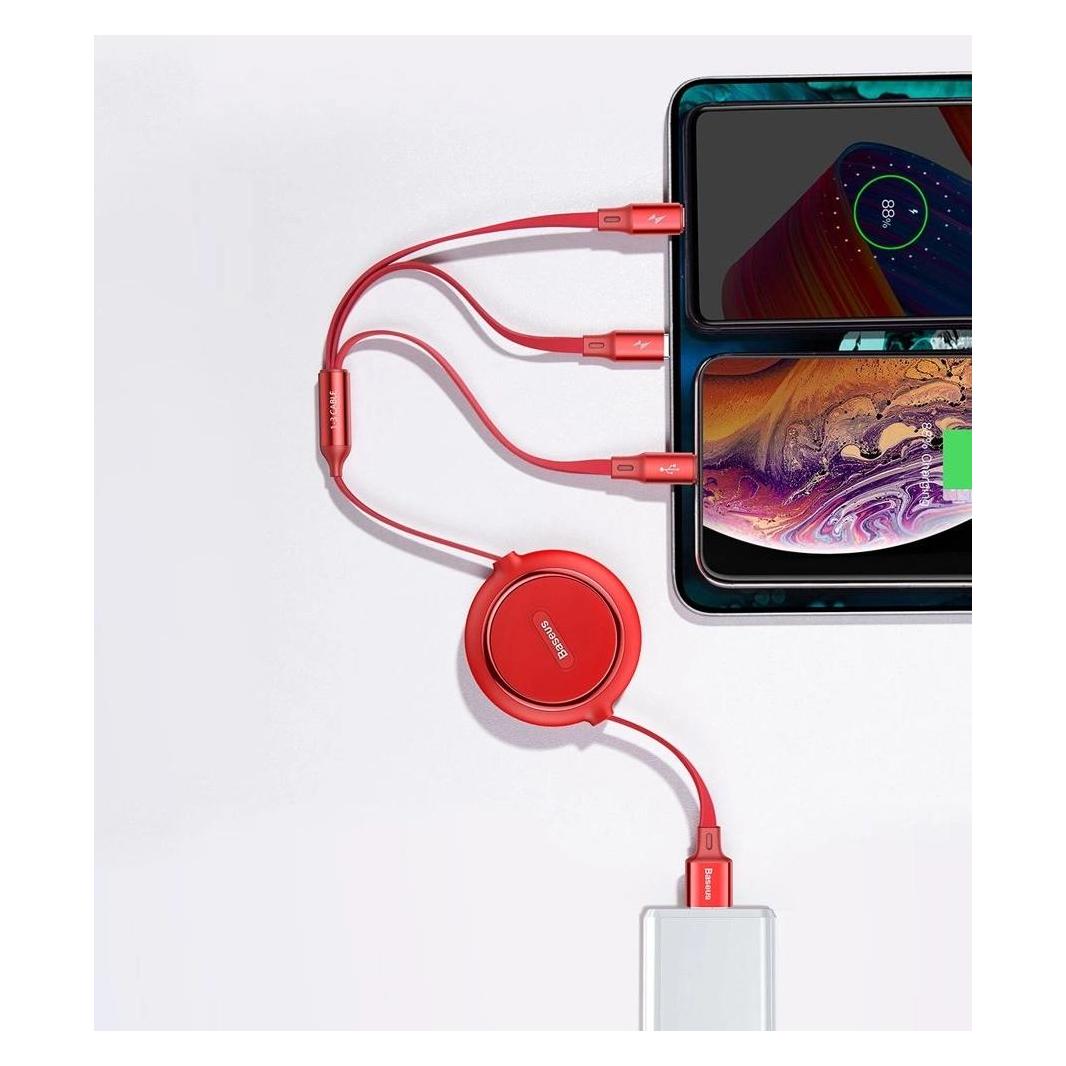 Baseus 3in1 extendable cable (1.20 m, USB 3.2 Gen 1) (CAMLT-JH01)