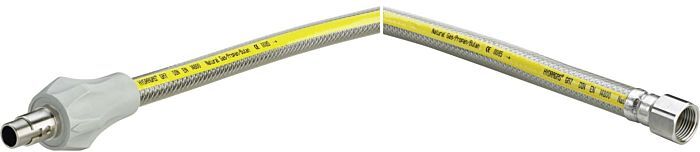 Viega Gas-Steckschlauch 531928 Rp 1/2 x 1000 mm, Edelstahl, Durchgang