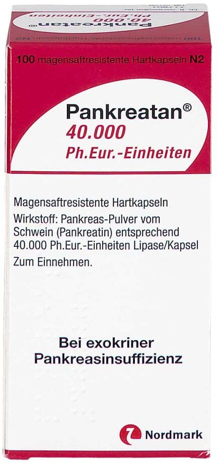 Pankreatan 40.000 Ph.eur.-einheiten Msr.hartkaps. 100stk