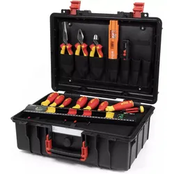 Wiha Werkzeugkoffer Basic Set L electric - VDE - Werkzeugset - 18-teilig - 45530