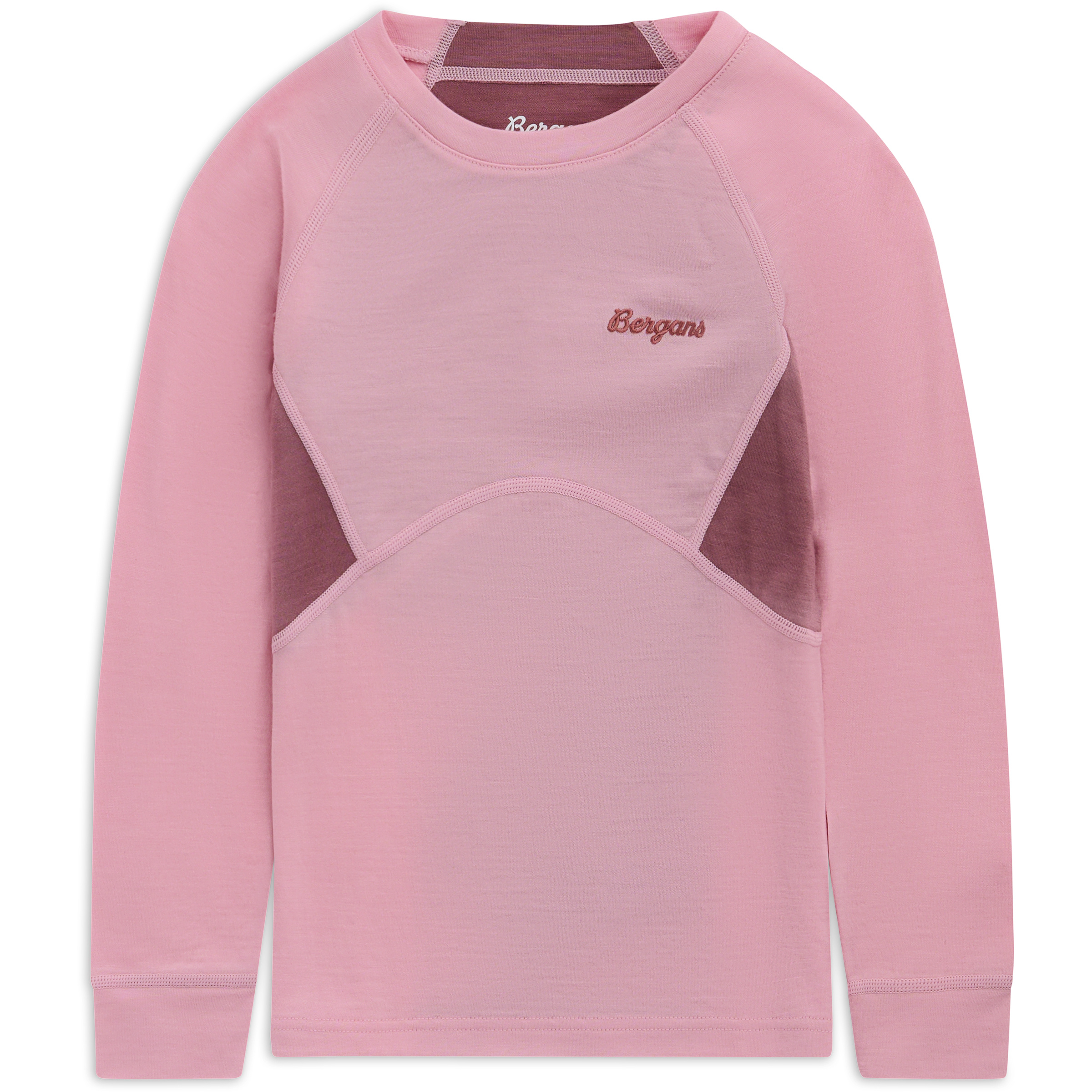 Bergans Inner:Pure Merino Kinder Langarm Unterhemden rosa Größe 92 Schnell trocknend Merinowolle