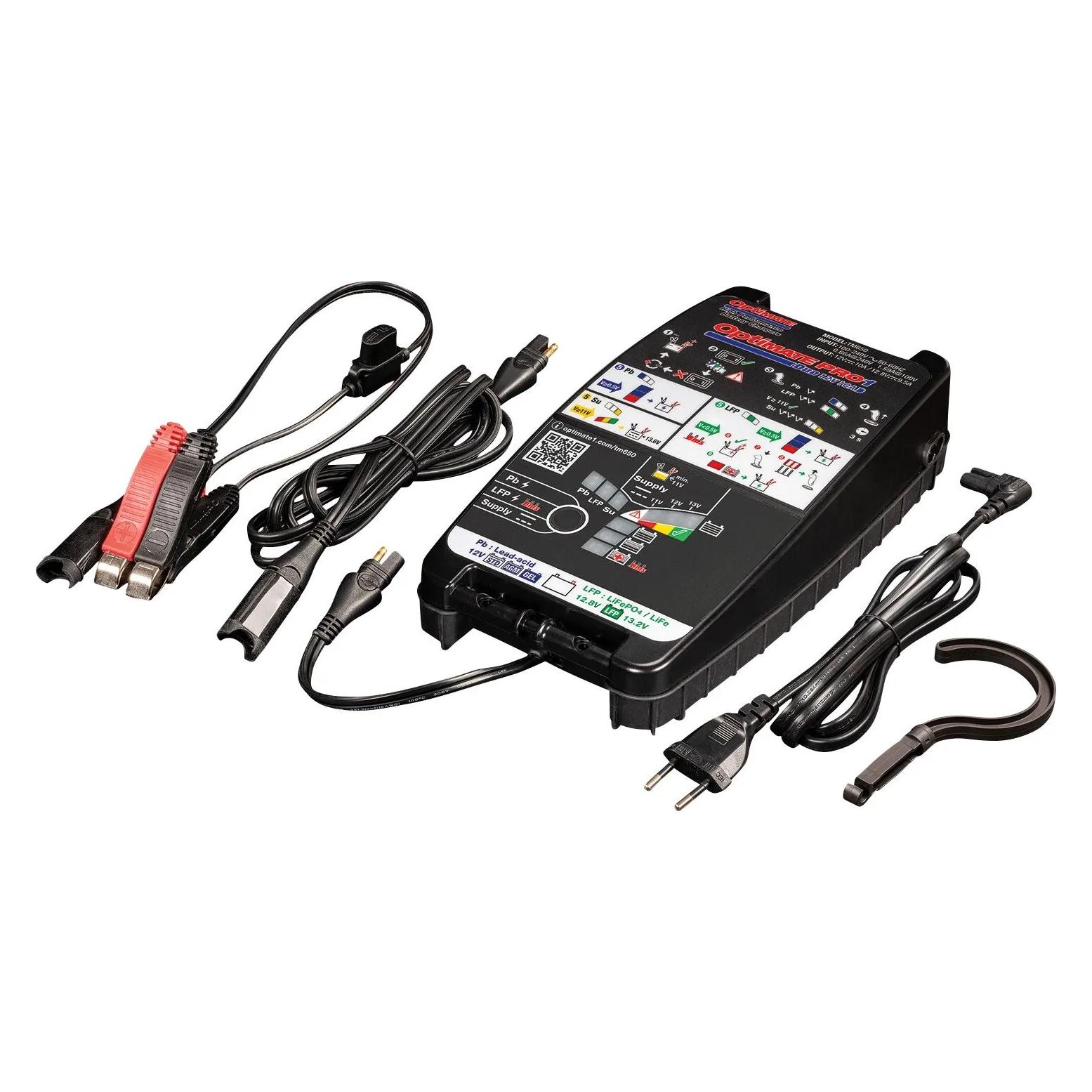 Tecmate Optate - Pro -1 Duo 12V 10a - Diagnose -Blei- und Lorbekreis -Ladegerät -Ladegerät Car & Mot (10 A, 12V) (OptiMATE Pro1 Duo TM650)