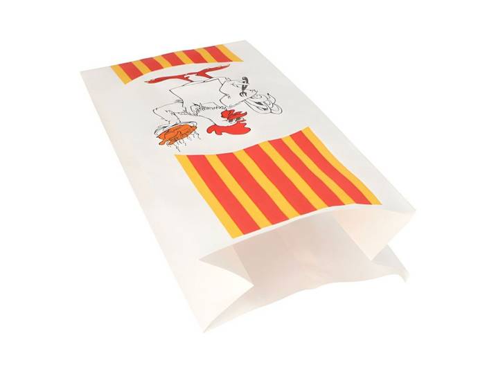 PAPSTAR Einweggeschirr-Set 1000x Hähnchenbeutel HDPE-Einlage 28 x 13 x 8cm Grillhähnchen 1/1, Papier / HDPE-Folie