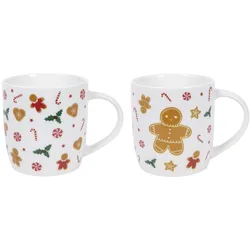 6x Tasse, Weihanchtsbecher sortiert weiss (903.77 ml, 6x)