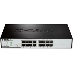 D-Link Switch/16xG+F+ENet RJ45 19"desktop Green (16 Ports), Netzwerk Switch, Grün
